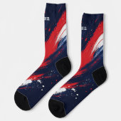 4. Juli Rote und Blaue Socken (Linkes Detail)