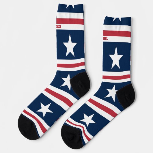 4. Juli Rote und Blaue Socken (Linkes Detail)