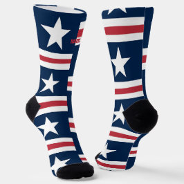 4. Juli Rote und Blaue Socken