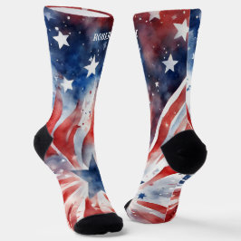 4. Juli Rote und Blaue Socken