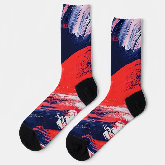 4. Juli Rote und Blaue Socken (Linkes Detail)