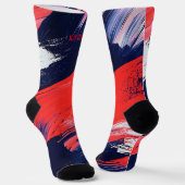 4. Juli Rote und Blaue Socken (Gewinkelt)