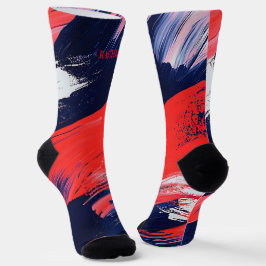 4. Juli Rote und Blaue Socken