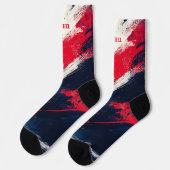 4. Juli Rote und Blaue Socken (Linkes Detail)