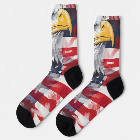 4. Juli Rote und Blaue Socken (Linkes Detail)