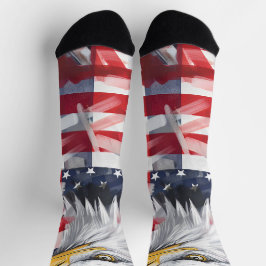 4. Juli Rote und Blaue Socken