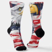 4. Juli Rote und Blaue Socken (Gewinkelt)