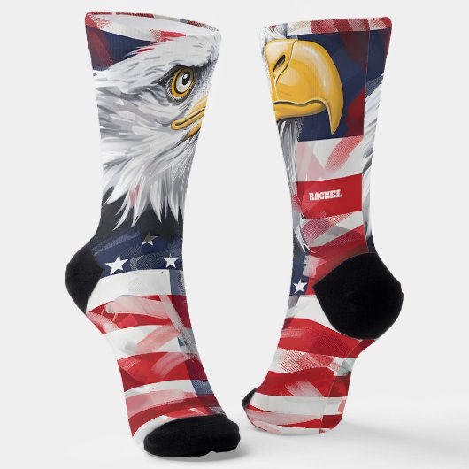 4. Juli Rote und Blaue Socken (Gewinkelt)