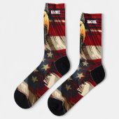 4. Juli Rote und Blaue Socken (Linkes Detail)