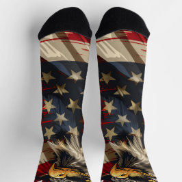 4. Juli Rote und Blaue Socken