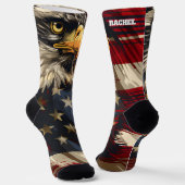 4. Juli Rote und Blaue Socken (Gewinkelt)