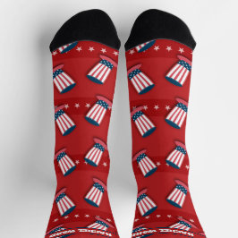 4. Juli Rote und Blaue Socken