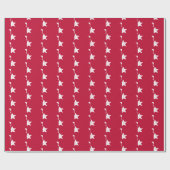 4. Juli Rote und Weiße Sterne Geschenkpapier (Flach)