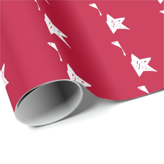 4. Juli Rote und Weiße Sterne Geschenkpapier (Rolleneckpunkt)