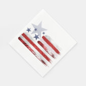 4. Juli, rote, weiße, blaue, quadratische Papierse Serviette (Ecke)