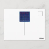 4. JULI/ROTE WEISSE UND BLAUE STERNE POSTKARTE (Rückseite)