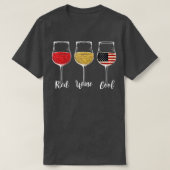 4. Juli Roter Wein Cool T-Shirt (Design vorne)
