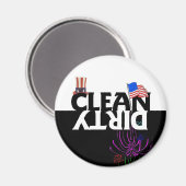 4. Juli Sauberes Geschirrspüler Magnet (Vorderseite/Rückseite)