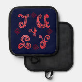 4. Juli Schaumstoff Schriftart Pot Holder Topflappen (Vorderseite/Rückseite)