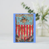 4. Juli Schild Postkarte (Stehend Vorderseite)