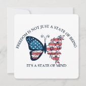 4. Juli Schmetterling Feiertagskarte (Vorderseite)