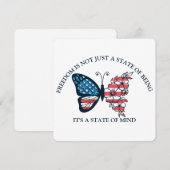 4. Juli Schmetterling Feiertagskarte (Vorne/Hinten)