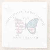 4. Juli Schmetterling Glasuntersetzer (Rückseite)