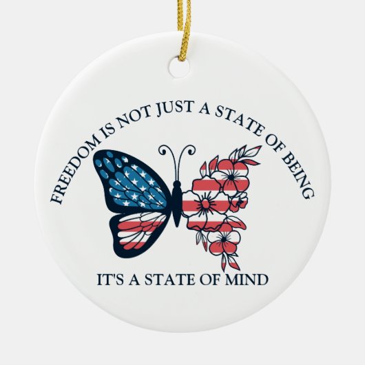 4. Juli Schmetterling Keramik Ornament (Vorne)