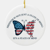 4. Juli Schmetterling Keramik Ornament (Hinten)