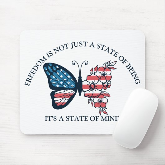 4. Juli Schmetterling Mousepad (Mit Mouse)
