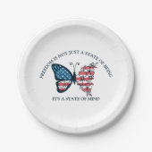 4. Juli Schmetterling Pappteller (Vorderseite)