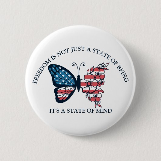 4. Juli Schmetterlingstaste Button (Vorderseite)