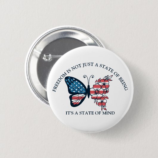 4. Juli Schmetterlingstaste Button (Vorne & Hinten)