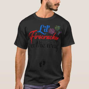 4. Juli Schwangerschaft Lil' Firecracker auf dem W T-Shirt