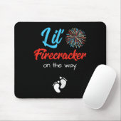 4. Juli Schwangerschaft Shirt Lil' Firecracker auf Mousepad (Mit Mouse)