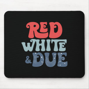 4. Juli Schwangerschaftsankündigung rot weiß Mousepad