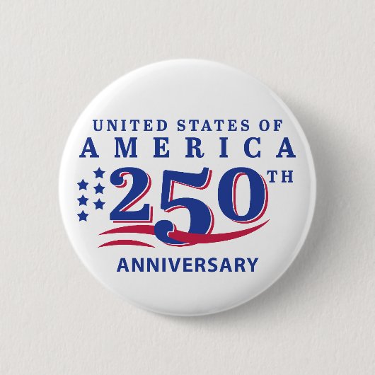 4. Juli Scramble America 250. Jubiläum Button (Vorderseite)