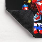 4. Juli sechs sieben bruh Feuerwerk Dabbing 67 Mousepad (Ecke)
