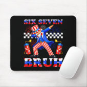 4. Juli sechs sieben bruh Onkel Sam dabbing 67 Mousepad (Mit Mouse)