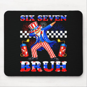 4. Juli sechs sieben bruh Onkel Sam dabbing 67 Mousepad