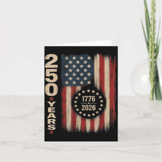 4. Juli-Shirt 2026 Amerikanische Flagge 250th Karte