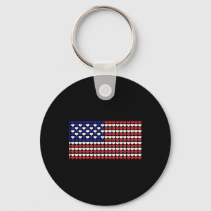 4. Juli Shirt Herzlich Willkommen in der amerikani Schlüsselanhänger