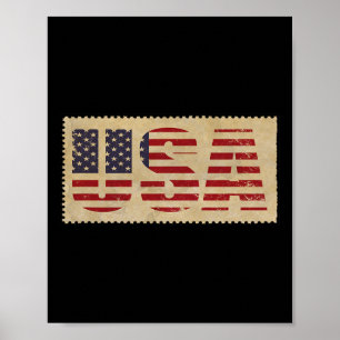 4. Juli Shirt USA Flagge Vereinigte Staaten unabhä Poster