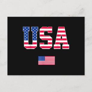 4. Juli Shirt USA Patriotic US American Flag W Feiertagspostkarte