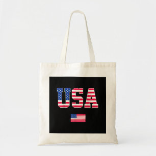 4. Juli Shirt USA Patriotic US American Flag W Tragetasche