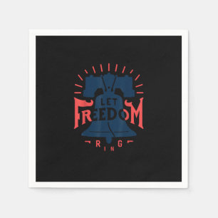 4. Juli Shirt zum Freiheitsring gelassen Serviette