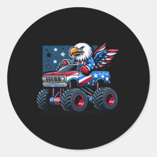 4. Juli-Shirts Jungen Kinder Amerikanische Flagge Runder Aufkleber