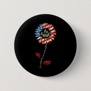 4. Juli sind freundlich Sonnenblumen rot und blau Button