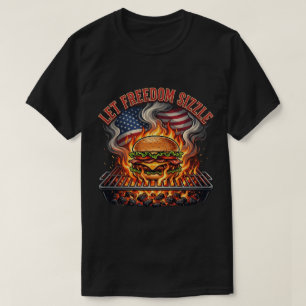 4. Juli Sommer-Barbecue-Burger-Grillen T-Shirt