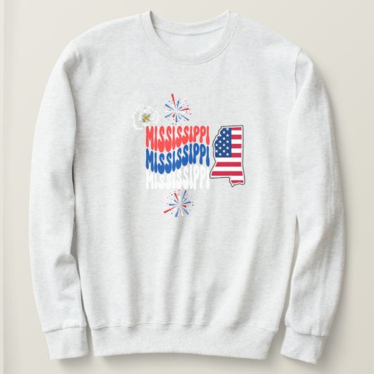 4. Juli/Sommer/Mississippi Sommer Sweatshirt (Design vorne)
